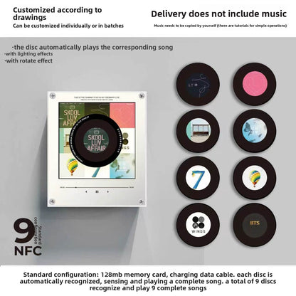 Customizable NFC Refrigerator Night Light with Music Player