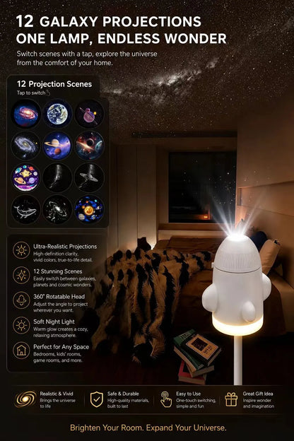 Star Projector Light with Galaxy Effect
