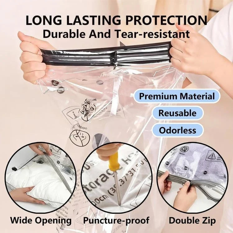 Vacuum Compression Storage Bags Travel Set
