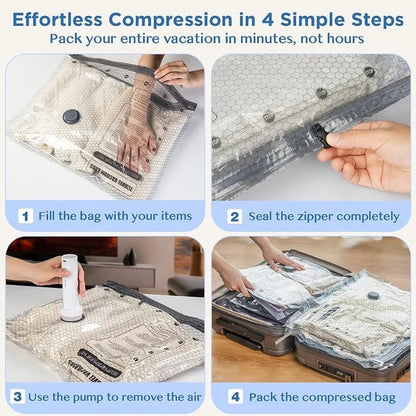 Vacuum Compression Storage Bags Travel Set