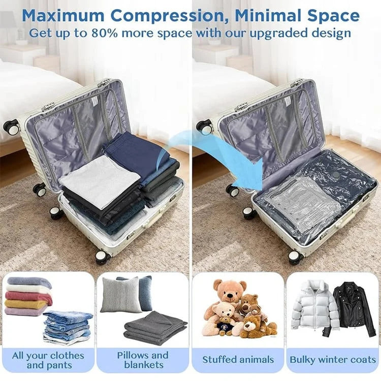 Vacuum Compression Storage Bags Travel Set