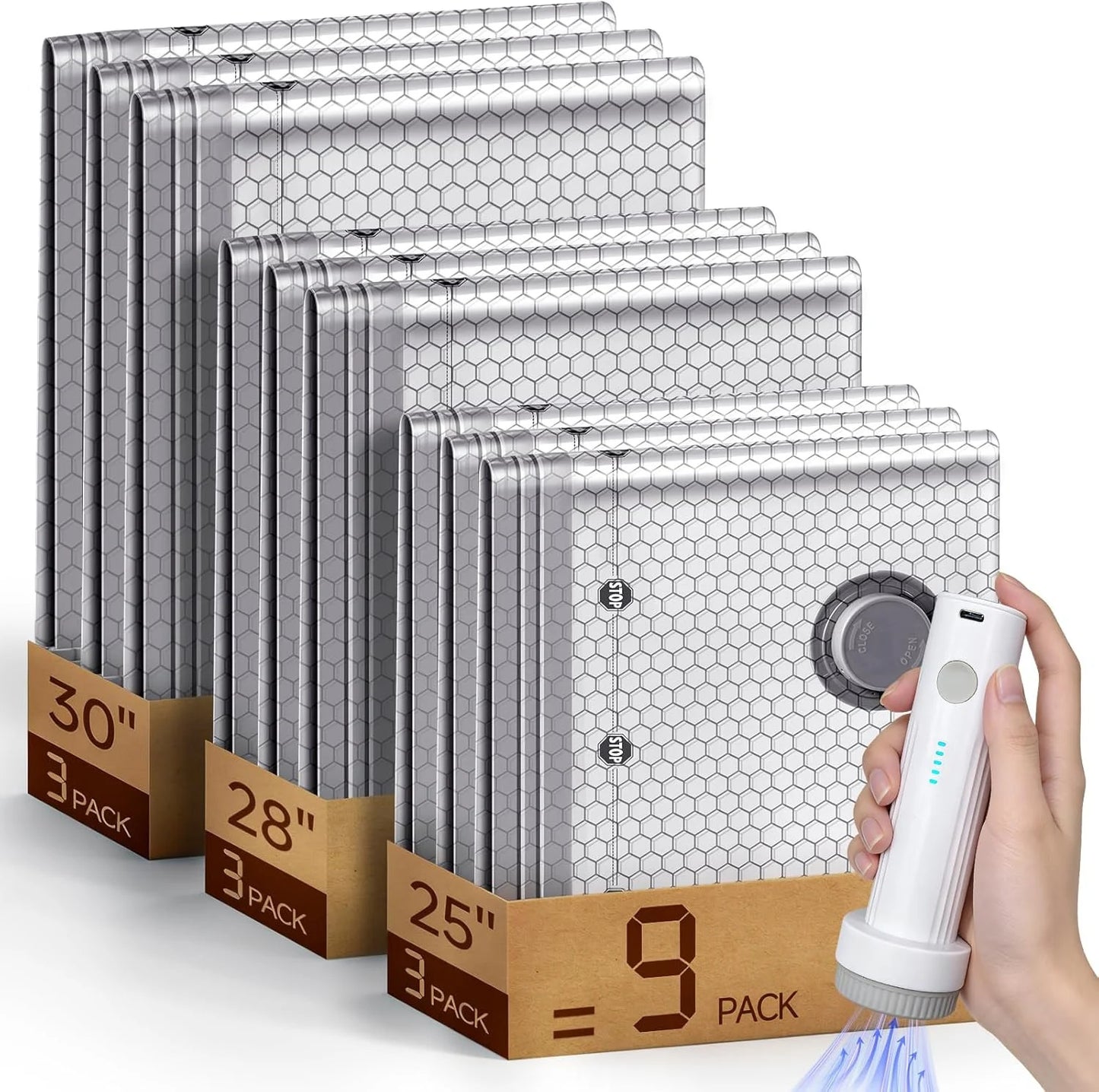Vacuum Compression Storage Bags Travel Set
