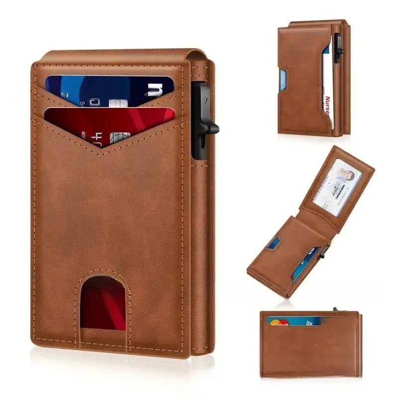 Aluminum Alloy Flip Card Holder