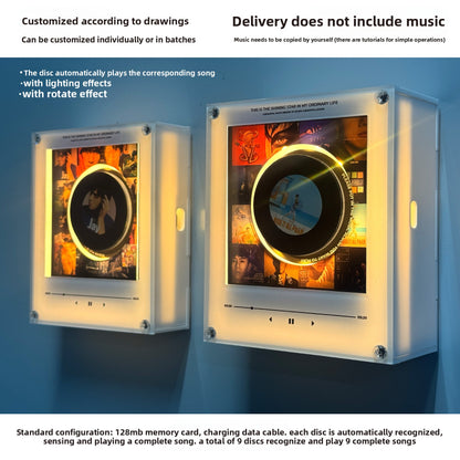 Customizable NFC Refrigerator Night Light with Music Player