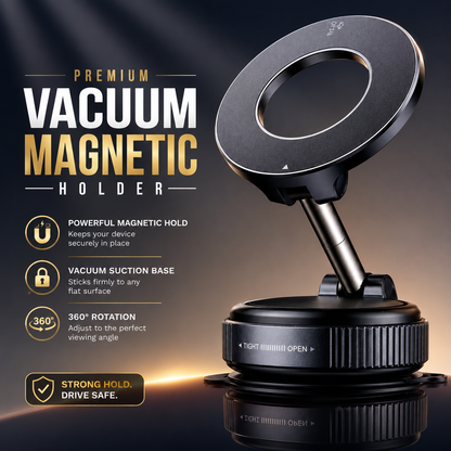 360° Magnetic Vacuum Car Phone Holder