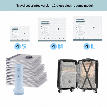 Vacuum Compression Storage Bags Travel Set