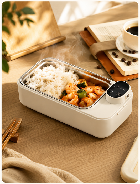 Rechargeable Electric Heating Lunch Box – 304 Stainless Steel
