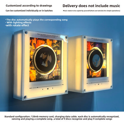 Customizable NFC Refrigerator Night Light with Music Player