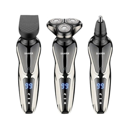 LCD Display Electric Shaver Three-in-One Set