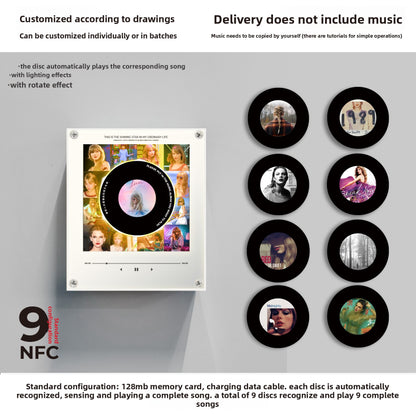 Customizable NFC Refrigerator Night Light with Music Player