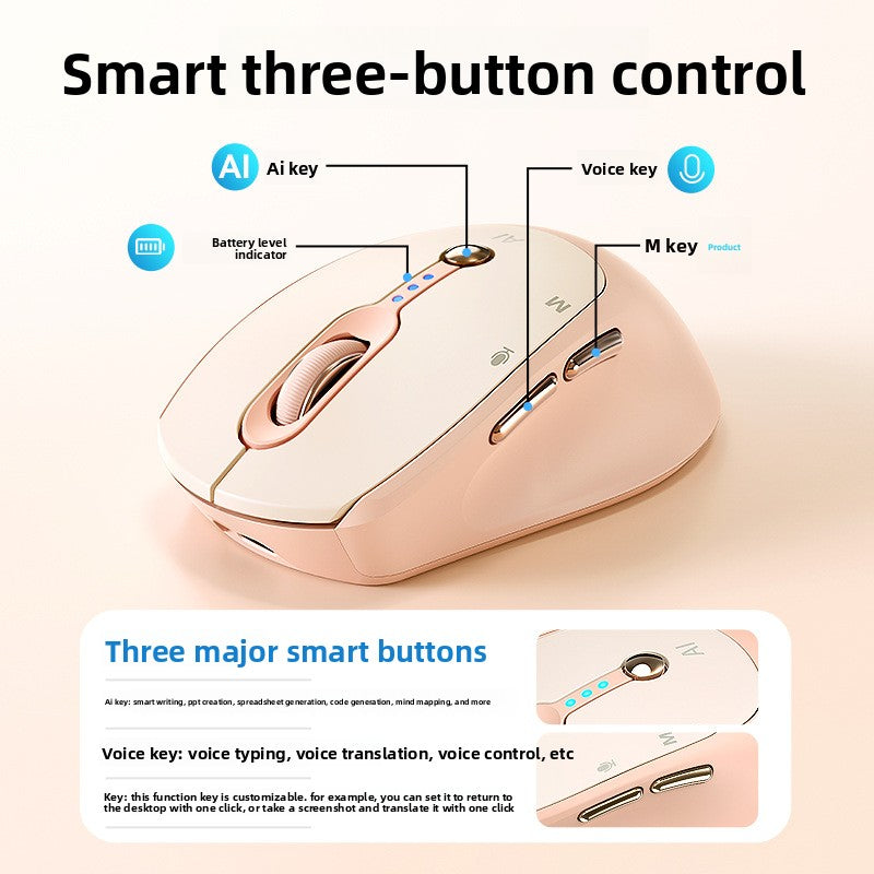 AI Voice Translation Wireless Mouse